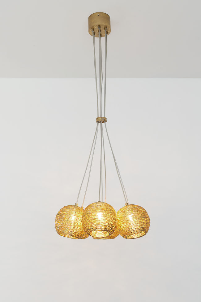 Hängeleuchte 7-flammig Campano Gold